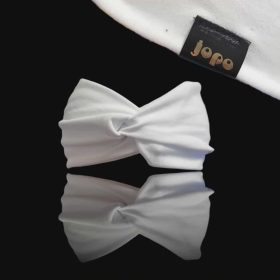 Fehér  csavart fejpánt