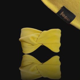 Napsárga csavart fejpánt