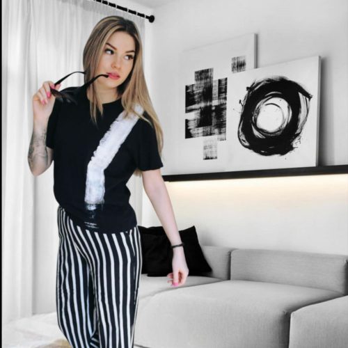 Black and White egyedi póló