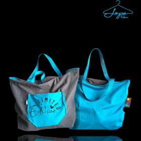 Ki-be fordítható türkiz/grafit  táska