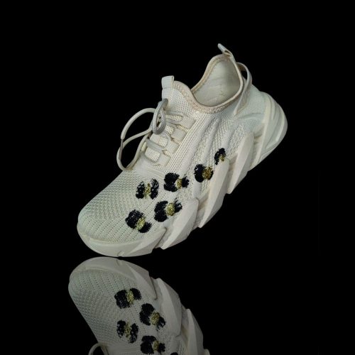 Kézzel festett ocelot mintás cipő