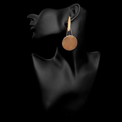 Kerek medál fülbevaló